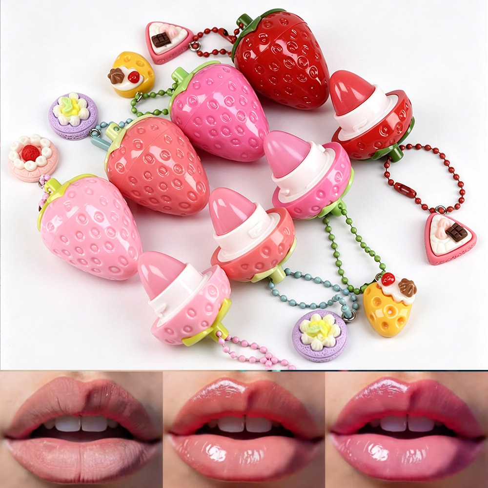Lip Gloss Plumping - Cute Lip Balm Strawberry Wrinkle Repair