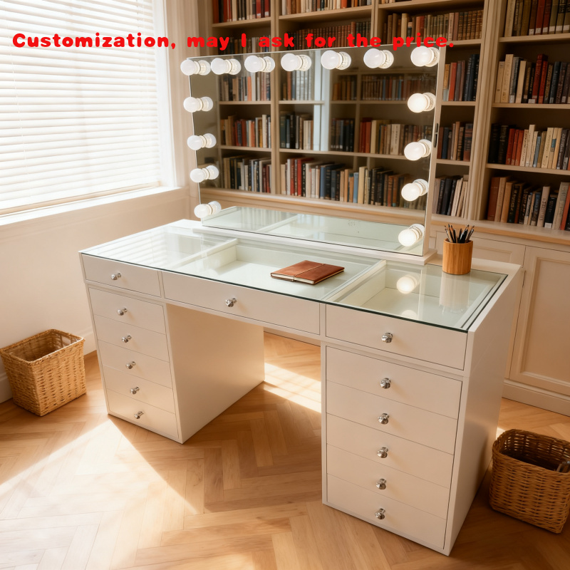 Beauty Makeup Usa - custom.LED Lighted Mirror Makeup Dressing Table