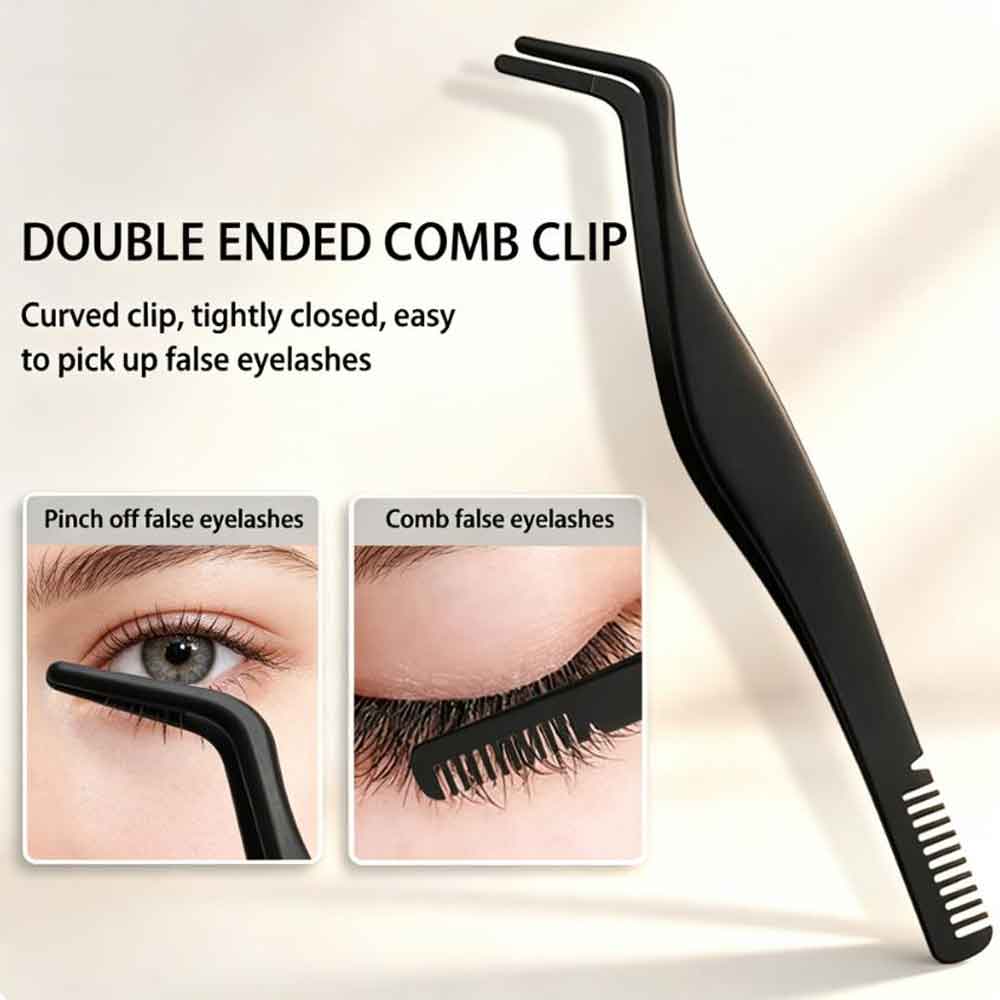Beauty Makeup Tips - 1/6Pcs Eyelash Set Stainless Eyebrow Tongs