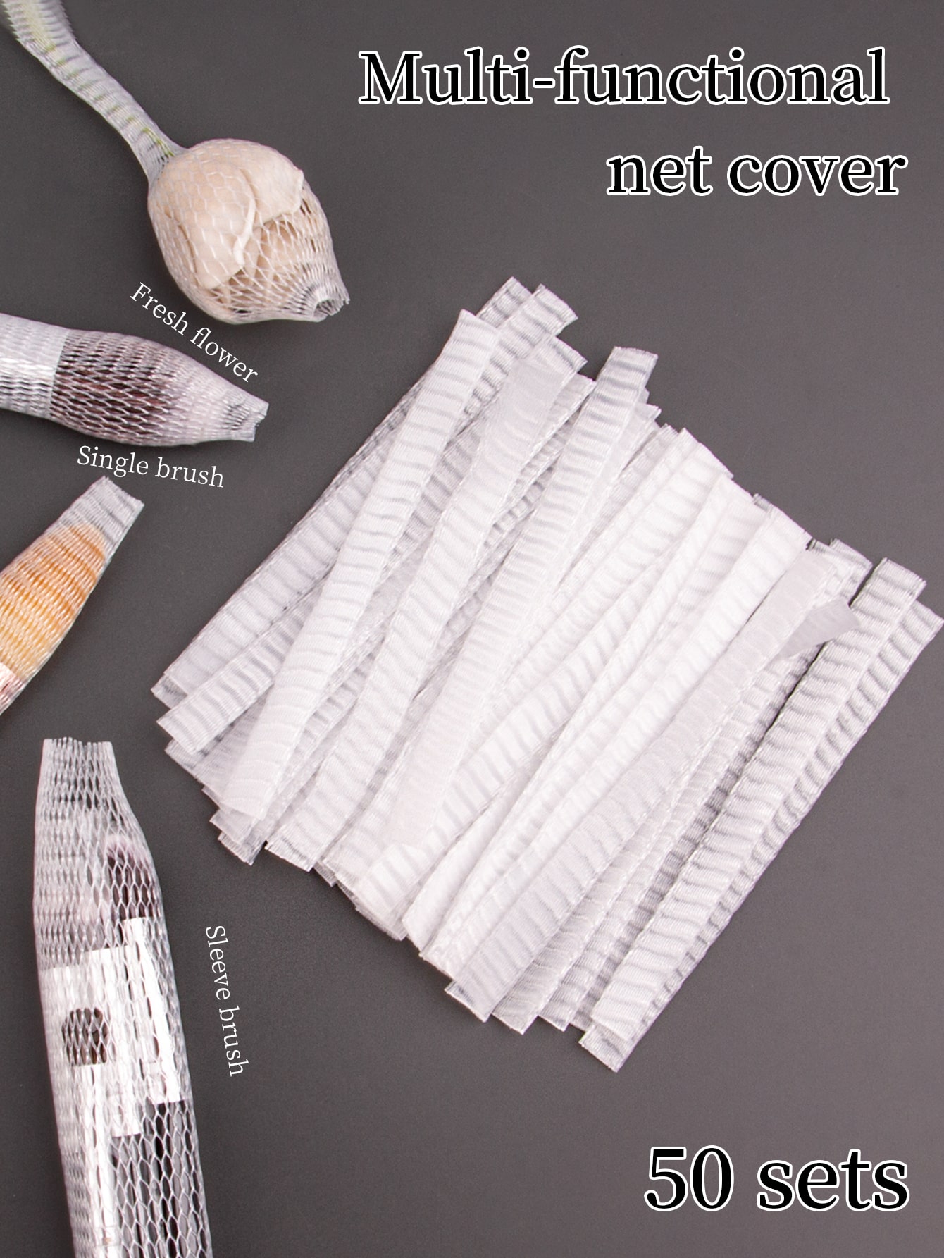 Beauty Flower Makeup - 50PCS Makeup Brush Protective Mesh Set
