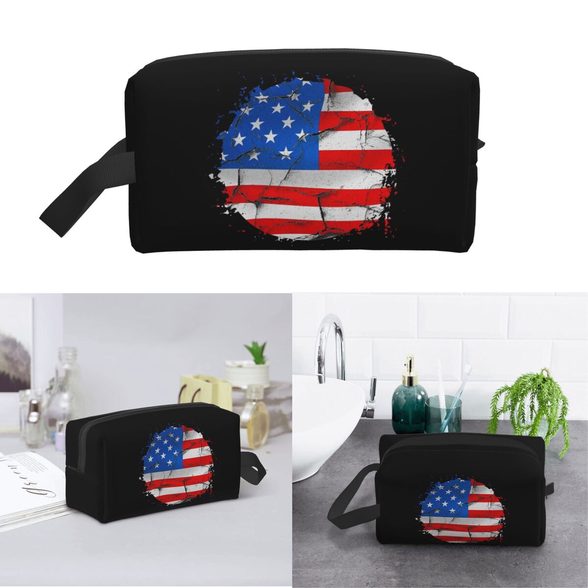 Beauty Makeup Usa - USA America American Flag Makeup Bag