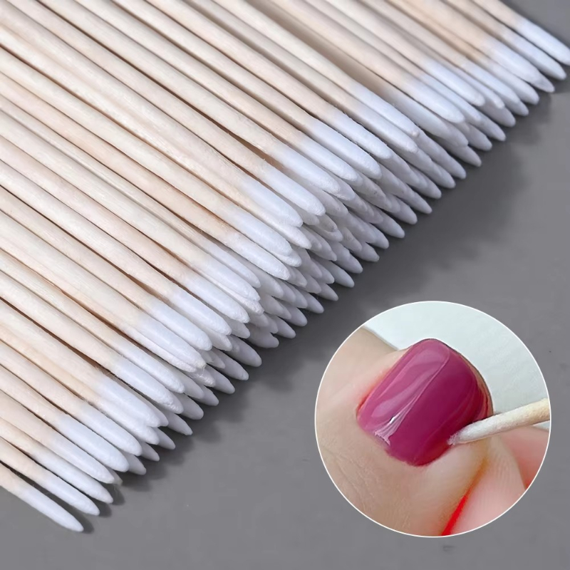 Beauty Makeup Tips - 100/200/400/600Pcs Cotton Swab With Wood Handle