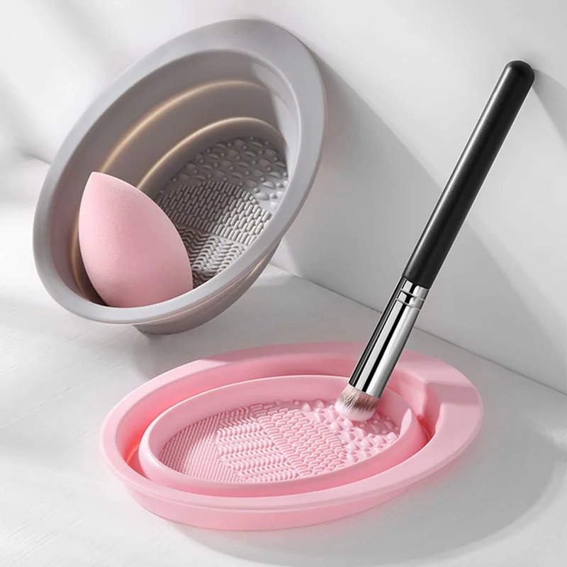 Beauty Makeup Eyeshadow - Foldable Silicone Makeup Brush Cleaner Bowl