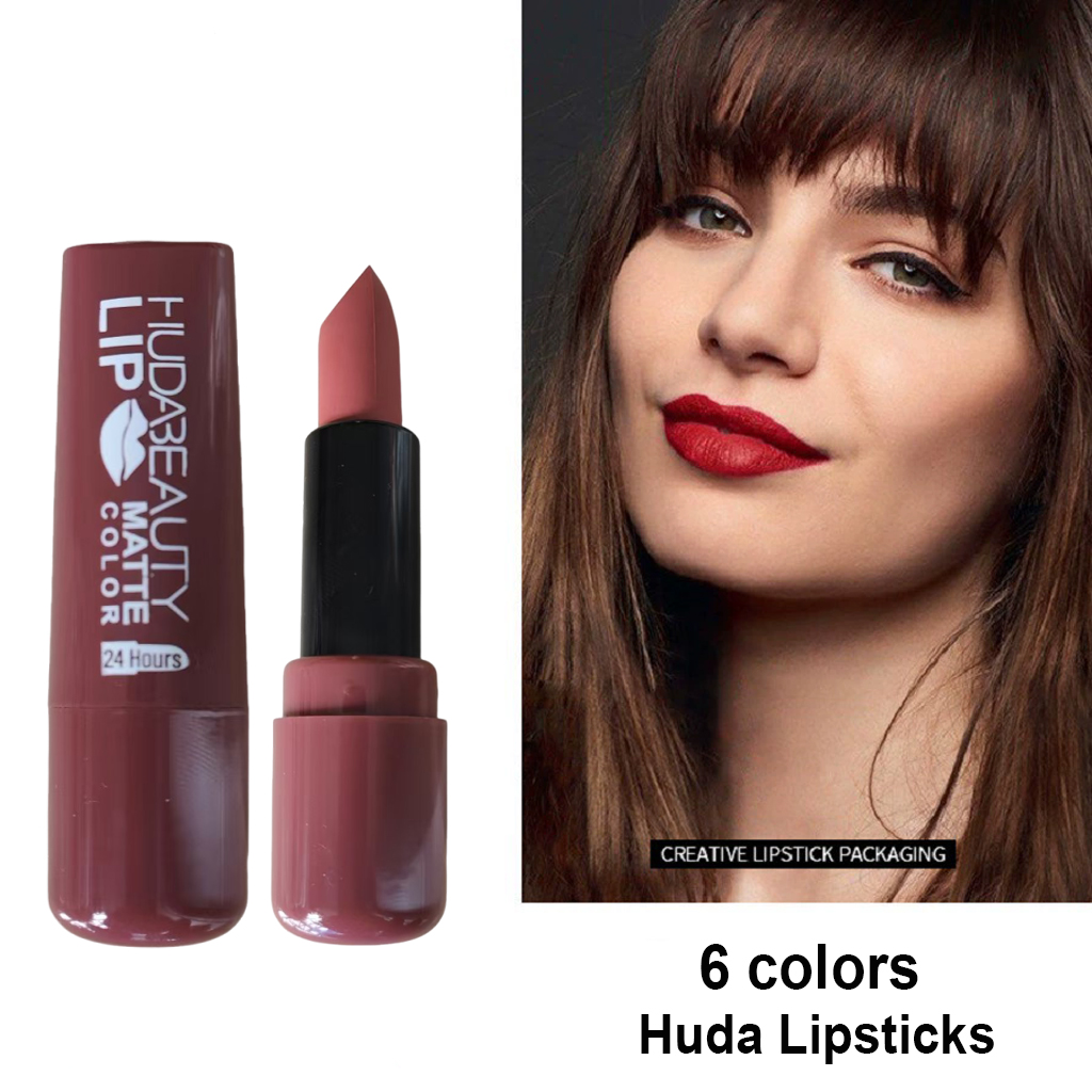 Beauty Huda Makeup - 6 colors Lipstick Matte 3.8g Huda