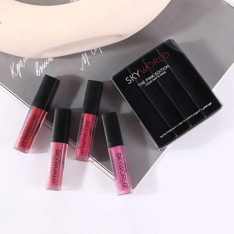 Beauty Huda Makeup - 4pcs Lipstick Set Matte Lip Gloss