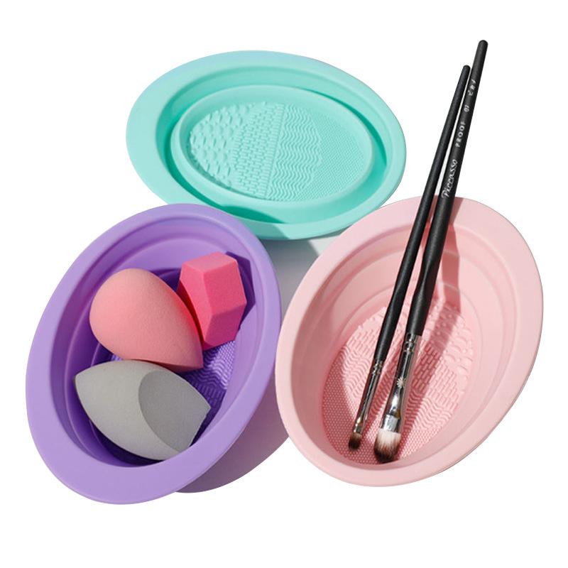 Folding Powder Puff Cleaning B - Beauty Makeup Eyeshadow recension och pris