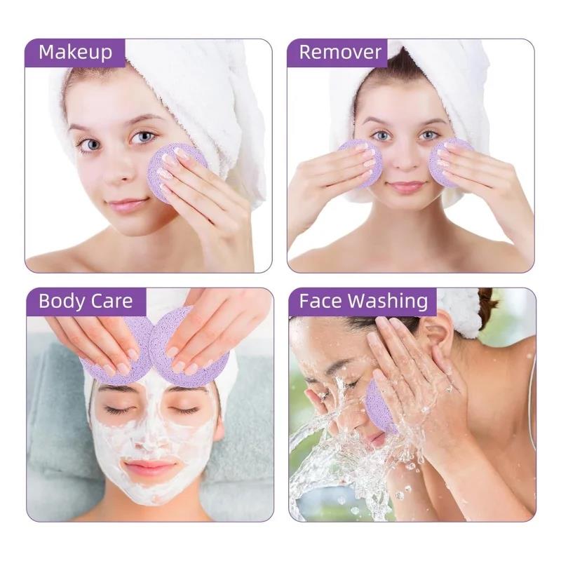 Compress Face Wash Puff with S - Kiss Beauty Makeup Remover recension och pris