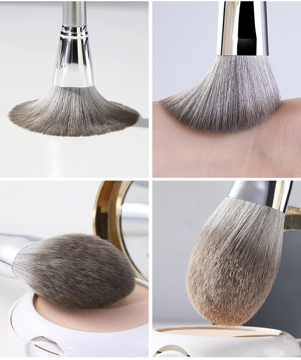 14pcs Silver Makeup Brushes Se - Huda Beauty Makeup Brush Set recension och pris