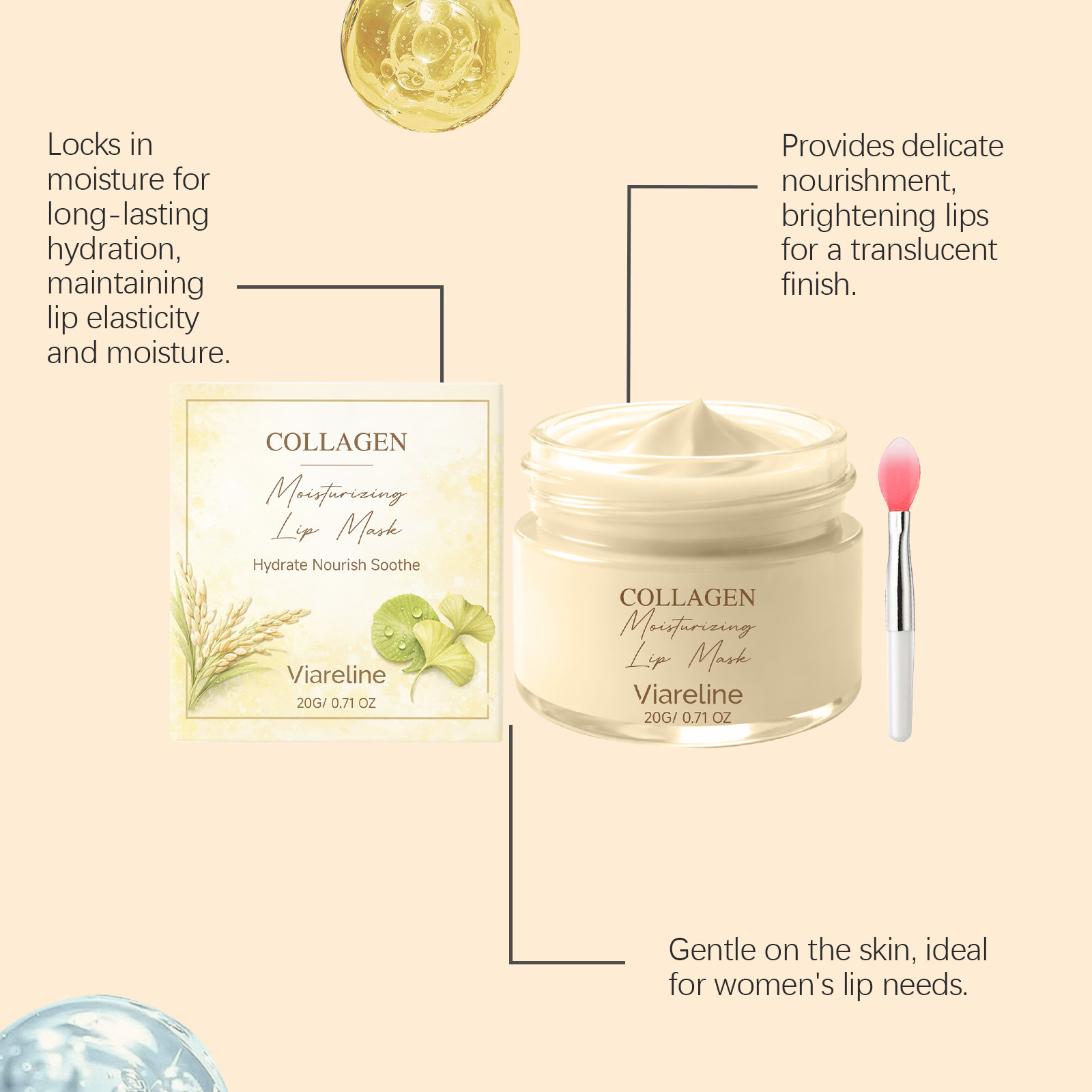Lip Nourishing Cream Kits with - Lip Gloss Plumping recension och pris