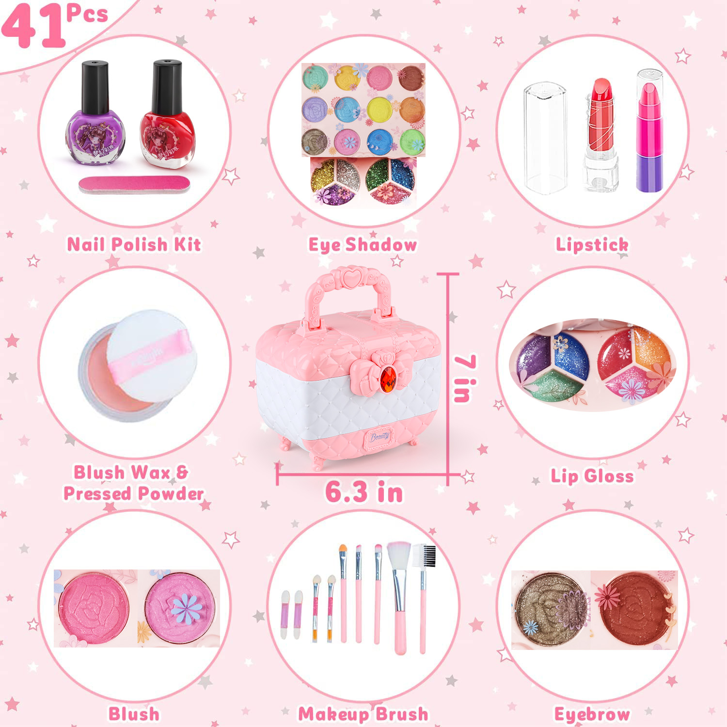 Kids Makeup Toy Kit for Girls, - Beauty Makeup Usa recension och pris