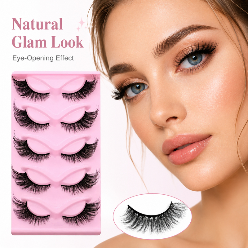 5 Pairs 2 Styles Wispy False E - Beauty Makeup Look recension och pris