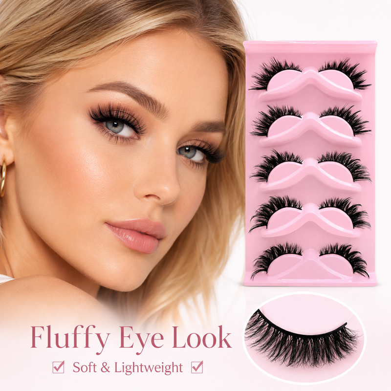 5 Pairs 2 Styles Wispy False E - Beauty Makeup Look recension och pris