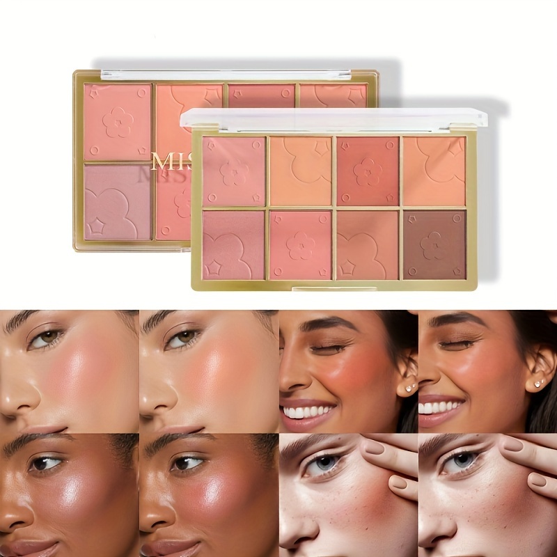 8-Color Matte Blush Palette Po - Beauty Flower Makeup recension och pris