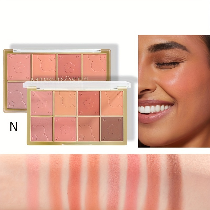 8-Color Matte Blush Palette Po - Beauty Flower Makeup recension och pris