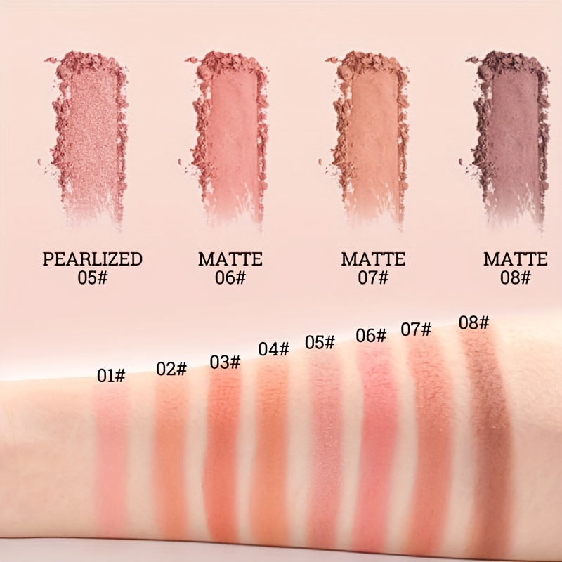 8-Color Matte Blush Palette Po - Beauty Flower Makeup recension och pris