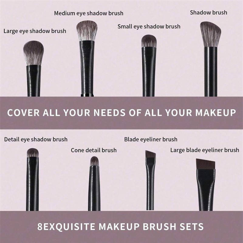 8pcs Eyes Makeup Brushes Set P - Beauty Makeup Eyeshadow recension och pris