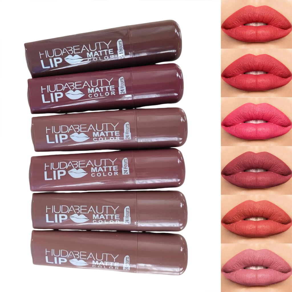 6 colors Lipstick Matte 3.8g H - Beauty Huda Makeup recension och pris