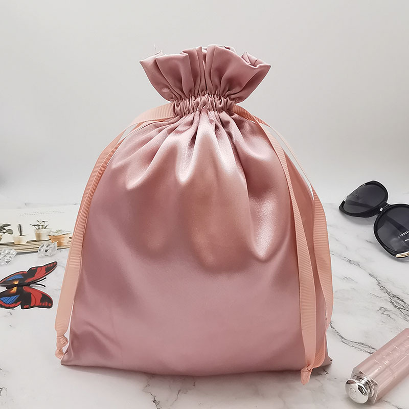 Custom Logo Satin Drawstring B - Beauty Flower Makeup recension och pris